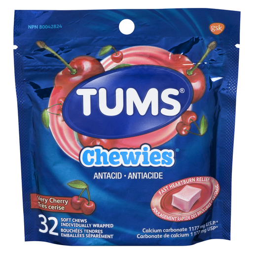 TUMS CHEWIES A/ACIDE CERISE 32