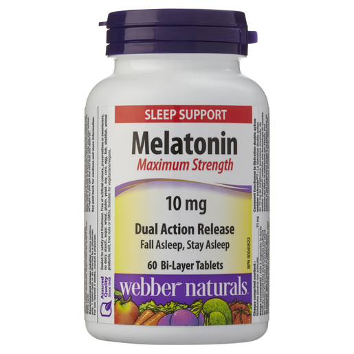 WEBBER MELATON 10MG LIB DBL ACT CO60