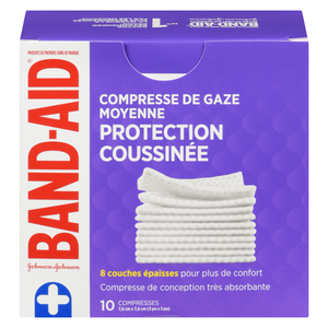 BAND-AID COMPR GAZE MOY 10