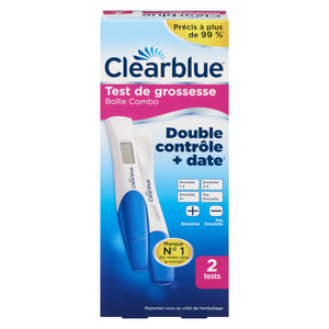 CLEARBLUE TEST GROSSESSE DBL CONT DATE 2