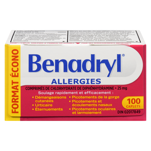 BENADRYL ALLERG 25MG CA 100