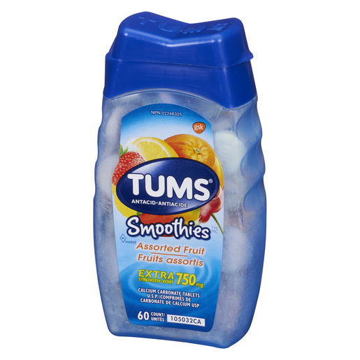 TUMS SMOOTHIES FRUIT ASST CO 60