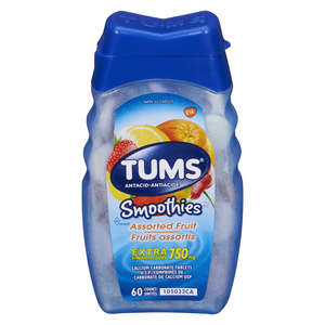 TUMS SMOOTHIES FRUITS ASST  60