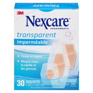 NEXCARE PANS TRANSP IMPERM ASST 30