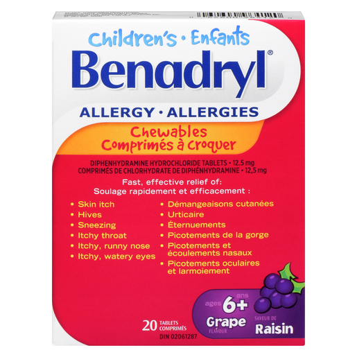 BENADRYL 12.5MG ENF RAISIN CO20