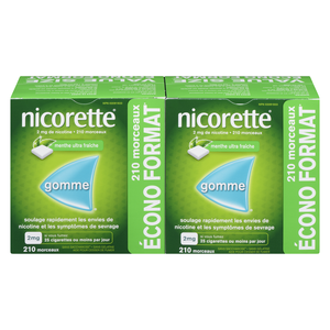 NICORETTE 2MG GOM MENT ULT 210