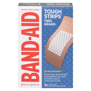 BAND-AID TOUGH STRIPS XL 10