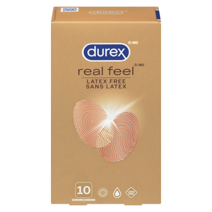 DUREX REAL FEEL COND S/LATEX 10