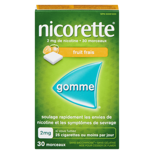 NICORETTE 2MG GOM FRT FRAIS 30