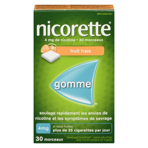 NICORETTE 4MG GOM FRUITS 30