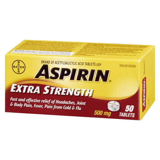 ASPIRIN 500MG X/F CO50