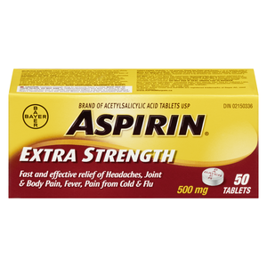 ASPIRIN 500MG X/F CO50