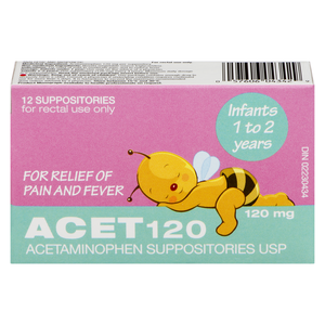 PMS 120MG ACET SUPPO ENF 12