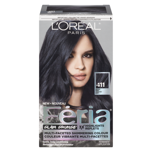 LOREAL FERIA GRUNGE DARK BLUE BROWN 1