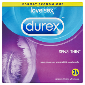 DUREX SENSI-THIN COND LUB 36