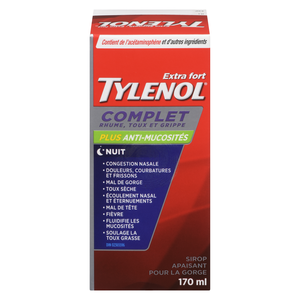 TYLENOL X/F A/MUCUS 170ML