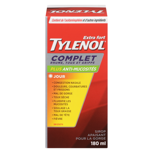 TYLENOL X/F A/MUCUS 180ML