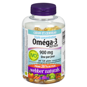 WEBBER OMEGA 3 900MG GEL100+20