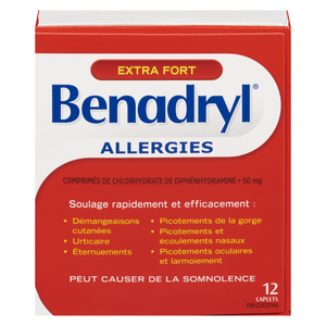 BENADRYL 50MG ALLERG X/PUISS CA 12