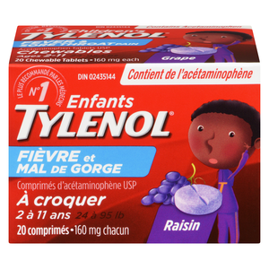 TYLENOL ENF FIEV/GORG RAISIN CO20