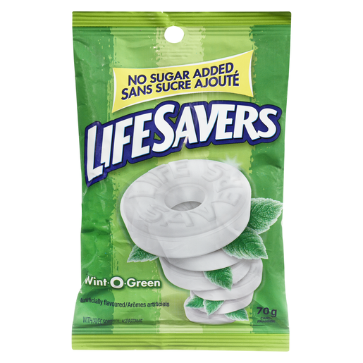 LIFESAVERS WINT-O-GREEN S/SUCRE 70G