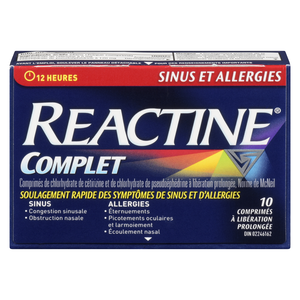 REACTINE ALLERG SINUS CO 10