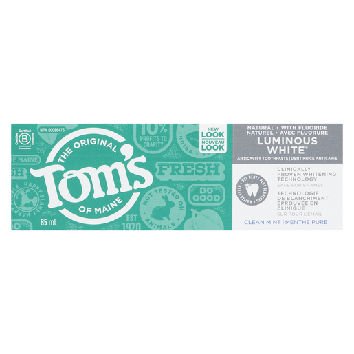 TOM'S DENT LUMINOUS WHITE 85ML