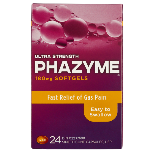 PHAZYME DOUL GAZ ULT FORT 180MG 24