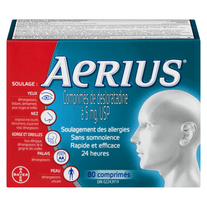 AERIUS 5MG ALLERG S/SOMNOLENCE COMP80