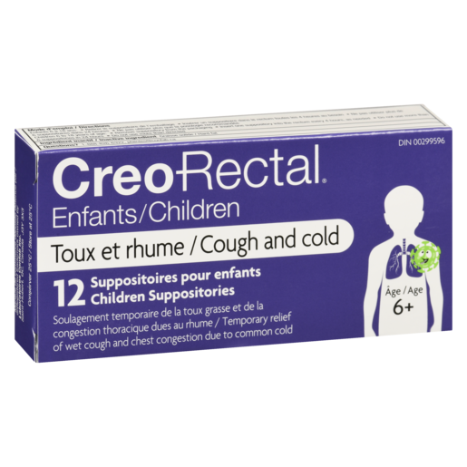 CREO RECTAL SUPP TOUX RHUME ENF 12