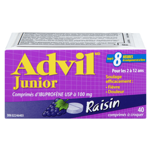 ADVIL JR IBUP CROQ RAISIN CO 40