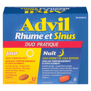 ADVIL RHUME & SINUS DUO JR/NT CAPLETS 18