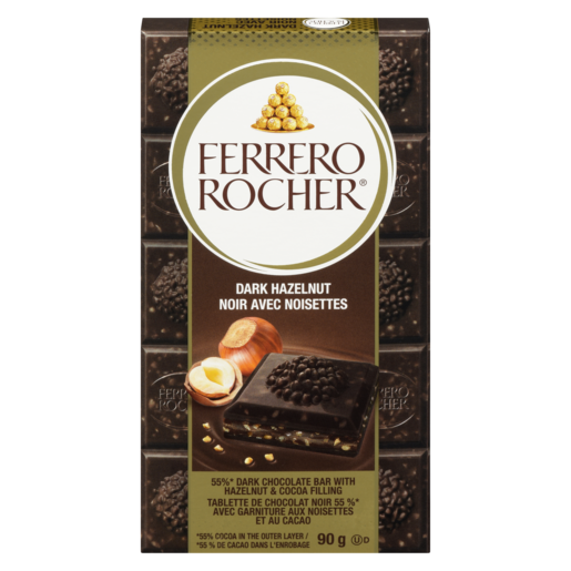 FERRERO ROCHER TABLETTE NOIR NOISETTE90G