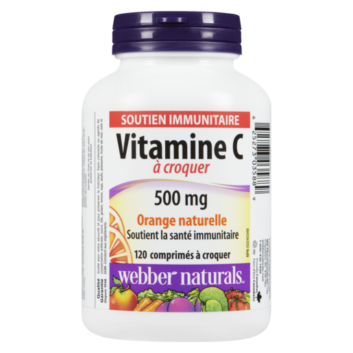 WEBBER VIT C 500MG CROQ ORANGE COMP 120