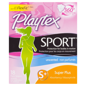 PLAYTEX TAMP SPT N/PARF SUP+ 18