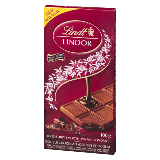 LINDT BARRE FAMILIAL DBLE CHOCO LAIT100G