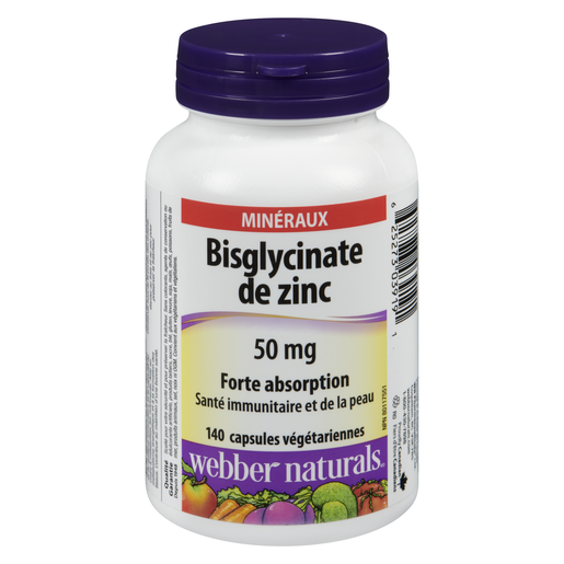 WEBBER BISGLYCINATE DE ZINC 50MG CA140