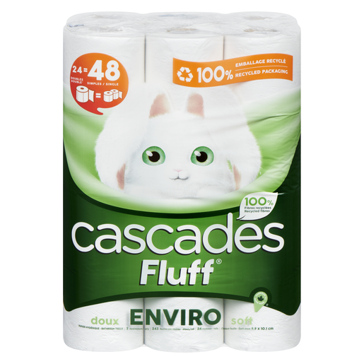 CASCADES FLUFF ENVIRO P/HYG DOUBLE 24