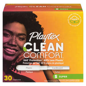 PLAYTEX CLEAN COMFORT TAMPONS SUPER 30