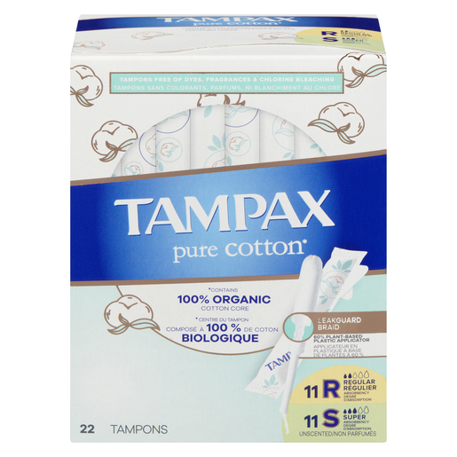 TAMPAX PURE ORG REG/SUP N/PARF 22