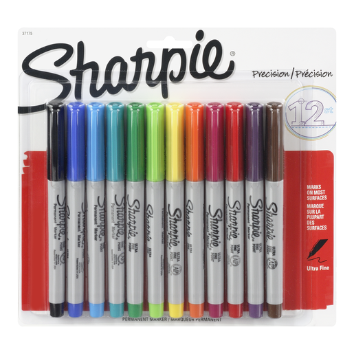 SHARPIE POINTE ULTRA FINE ASST 12