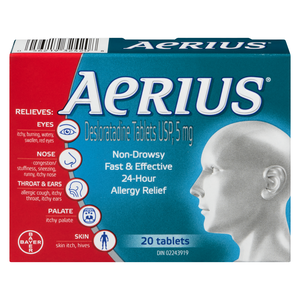 AERIUS 5MG ALLERG S/SOMNOLENCE COMP20