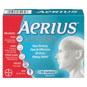 AERIUS 5MG ALLERG S/SOMNOLENCE COMP30