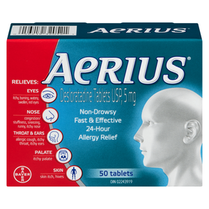AERIUS 5MG ALLERG S/SOMNOLENCE COMP50