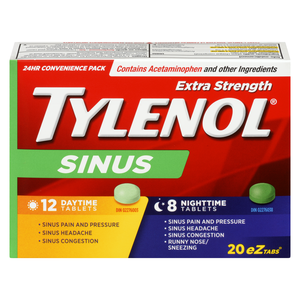 TYLENOL SINUS X/F J/N  CO 12+8