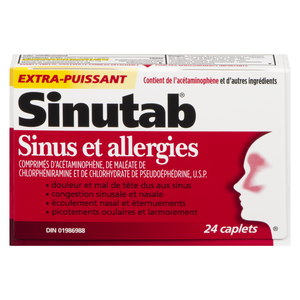 SINUTAB SIN ALLERG X/F CA24