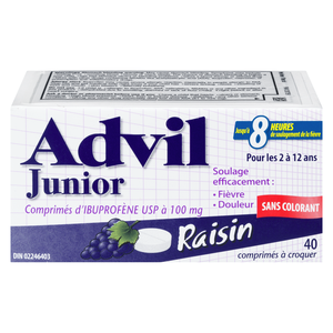 ADVIL JR IBUP RAISIN CO40