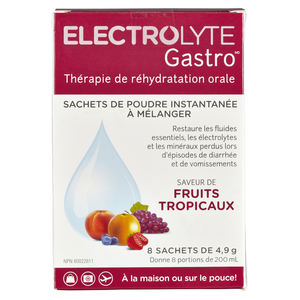 ELECTROLYTE GASTRO PDRE FRUITS 8X4.9G