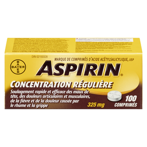 ASPIRIN 325MG         CO 100