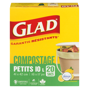 GLAD SAC COMPOSTABLE PETIT  20
